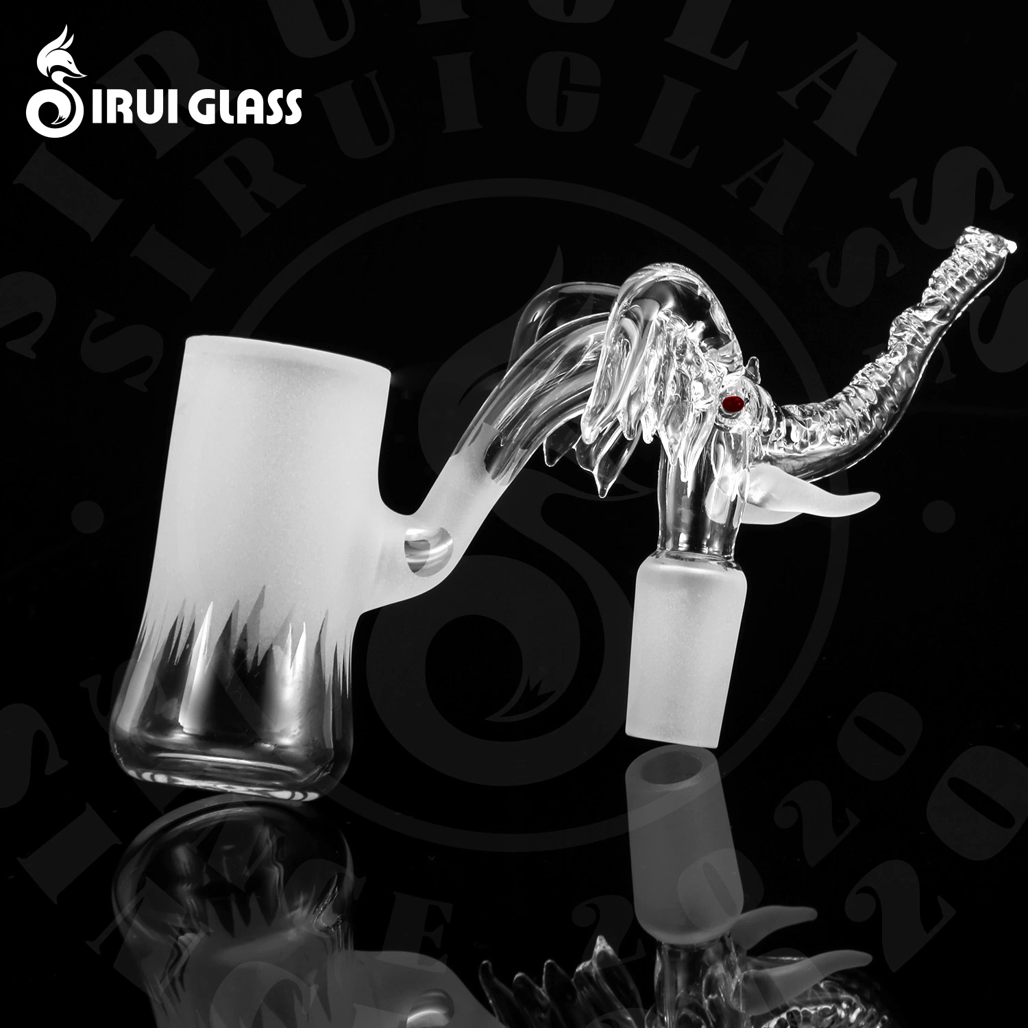 Sirui Flat Top Quartz Banger Fully Welded Elephant Animal High Airflow 14mm Male/Female Joint Glass Water Smoking Pipe DAB Rig Dabbing Tool DAB Nail Banger