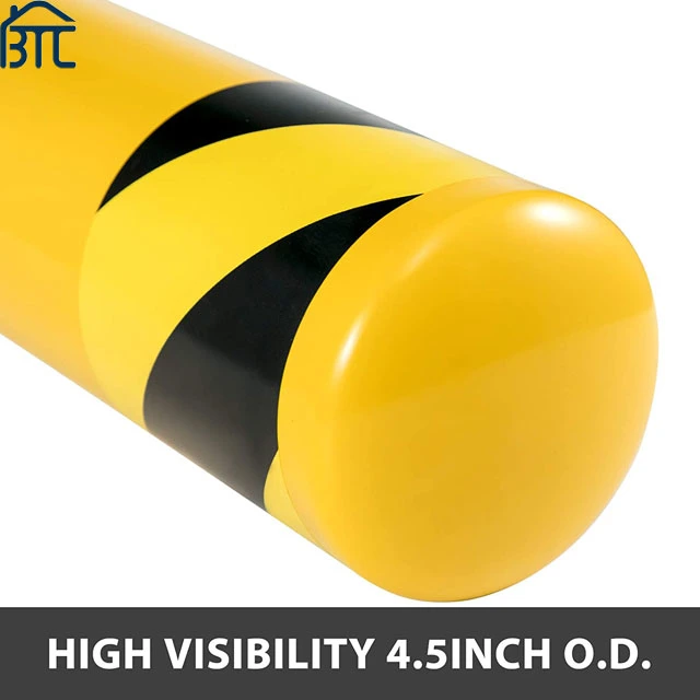 Yellow Steel 4.5 Inch Diameter Steel Pipe Safety Bollard Post