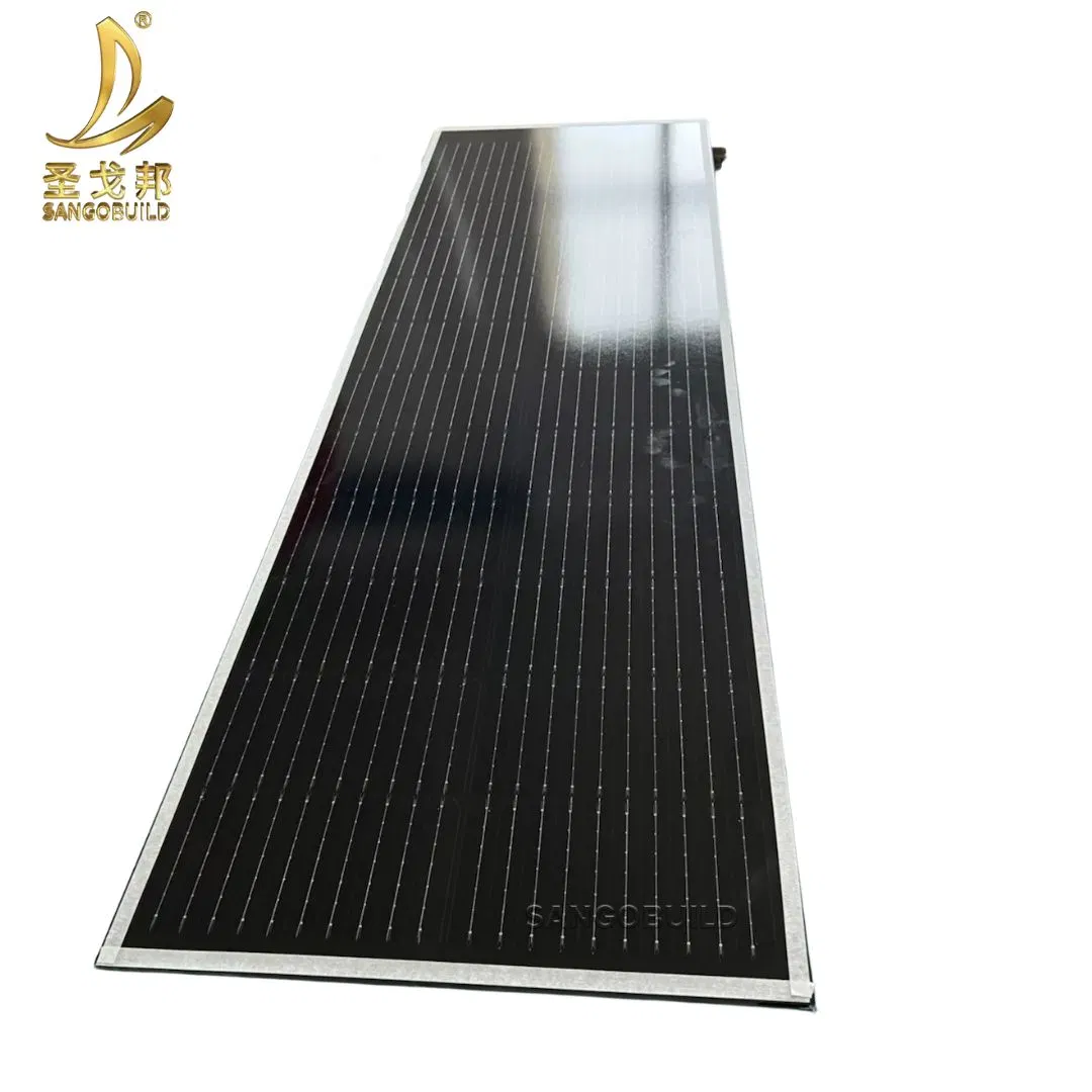 Green House Villa Rooftop Corrugated Roof Sheet Solar Shingle Roof Tiles Photovoltaic