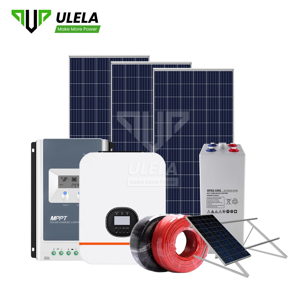 Ulela 10KW híbrido de sistemas de energía solar Fabricación ODM Custom off Red mejor Kits Solar China PV sistema de seguimiento 800W