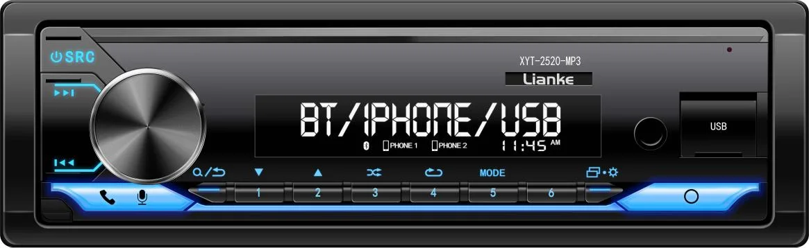 Façade détachable avec FM de radio numérique de voiture lecteur MP3 Audio Bt/5253D