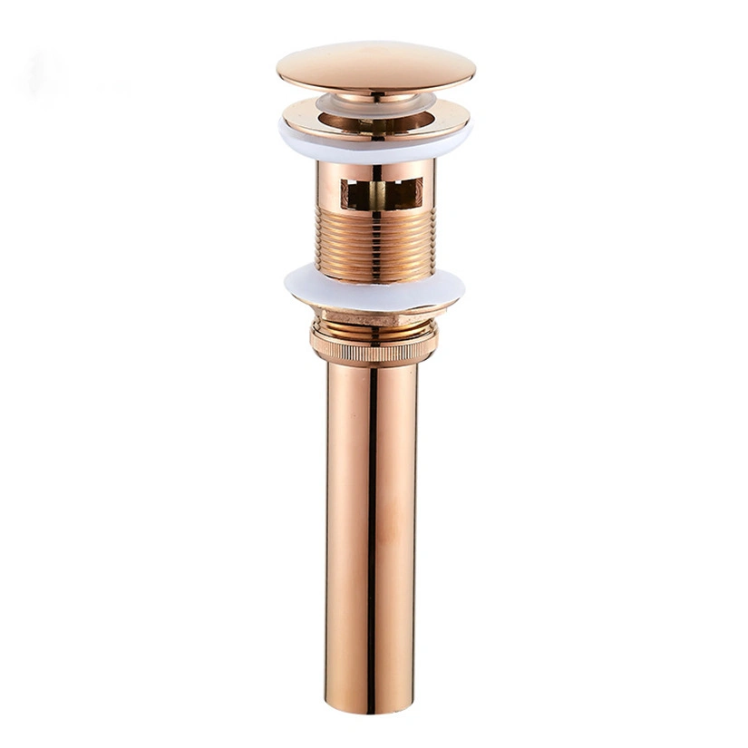 SPD-1010 Rose Gold Vessel Sink Drain Without Overflow Shower Bath Drain Pop up Drain