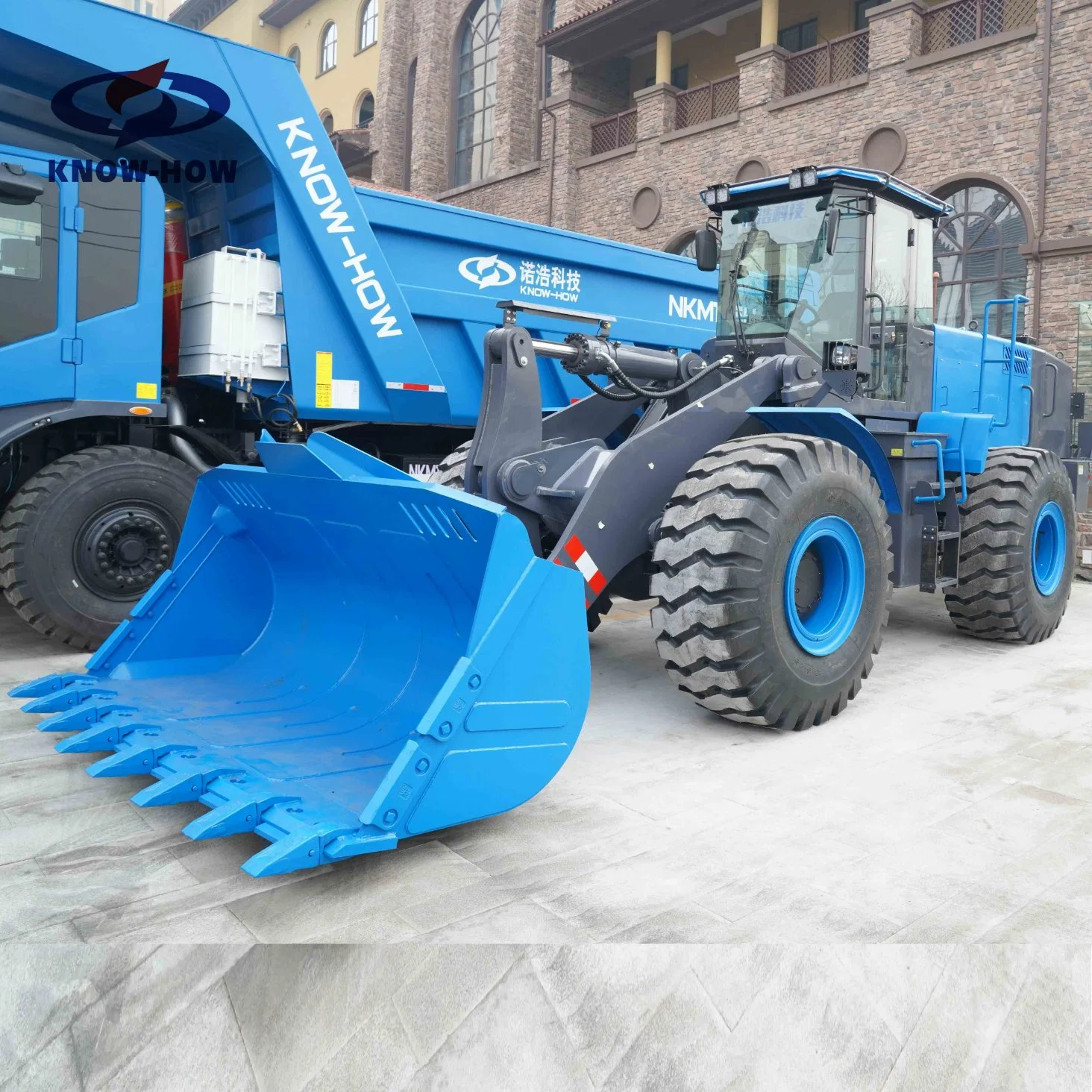 Hot Hydraulic Front Discharge Know-How Skid Steer Backhoe Price Mining Loader Nze65f