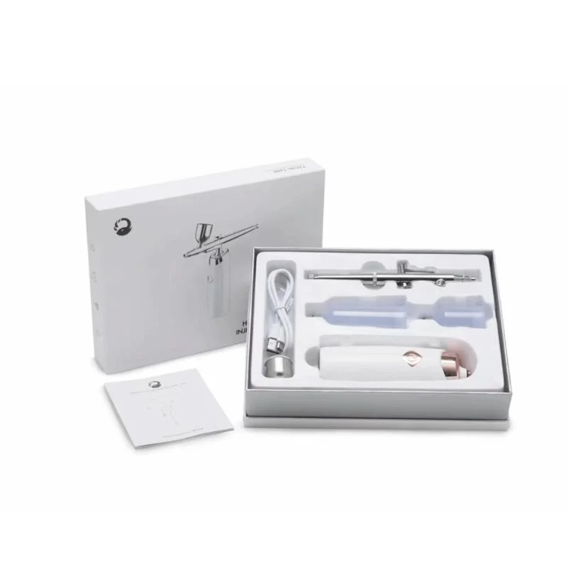 Sonda de oxigénio da água de injeção da máquina Vaporizador Facial Carregamento USB Makeup Airbrush Oxigénio Kit hidratante facial a máquina