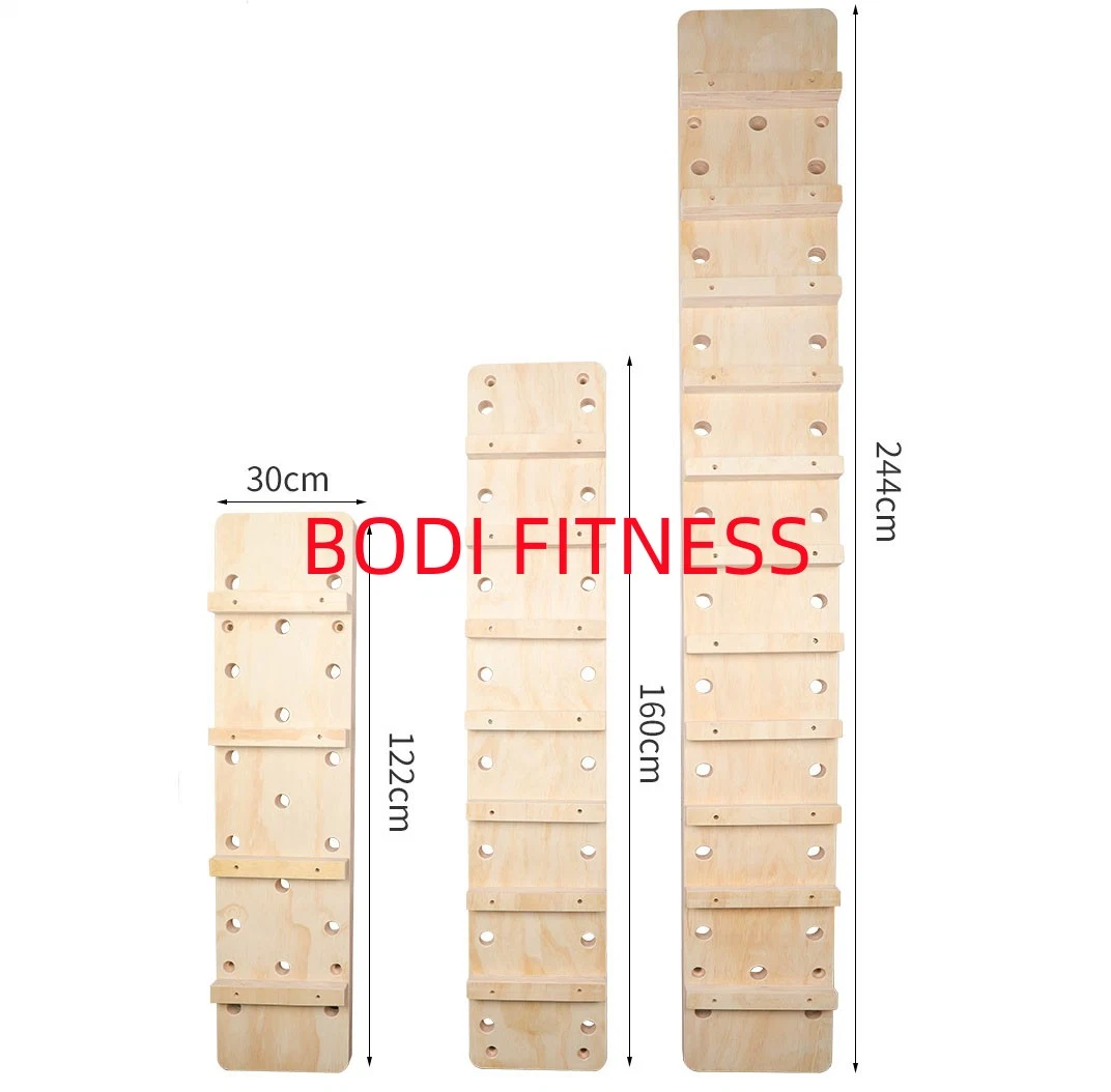 Wall Mounted Fitness Wooden Climbing Peg Board Workout Climber&prime; S Hold Training Fingerboard Plywood Wooden Climbing Pegboard