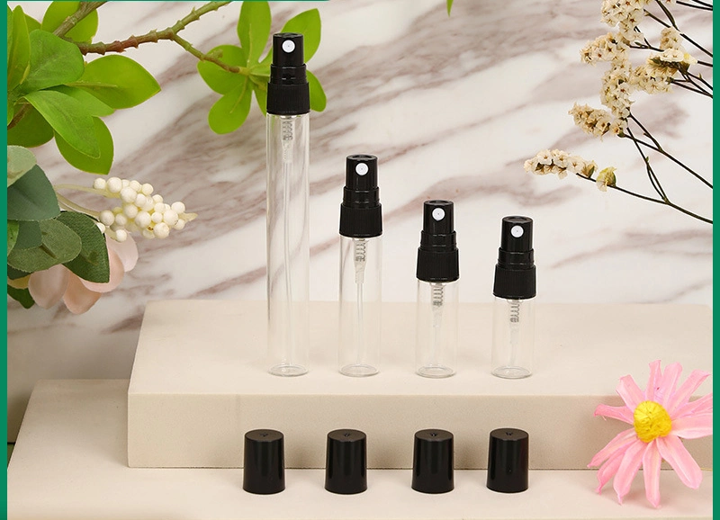 3ml Cosmetic Empty Clear Glass Spray Pump Lotion Bottles with Pump Dispenser