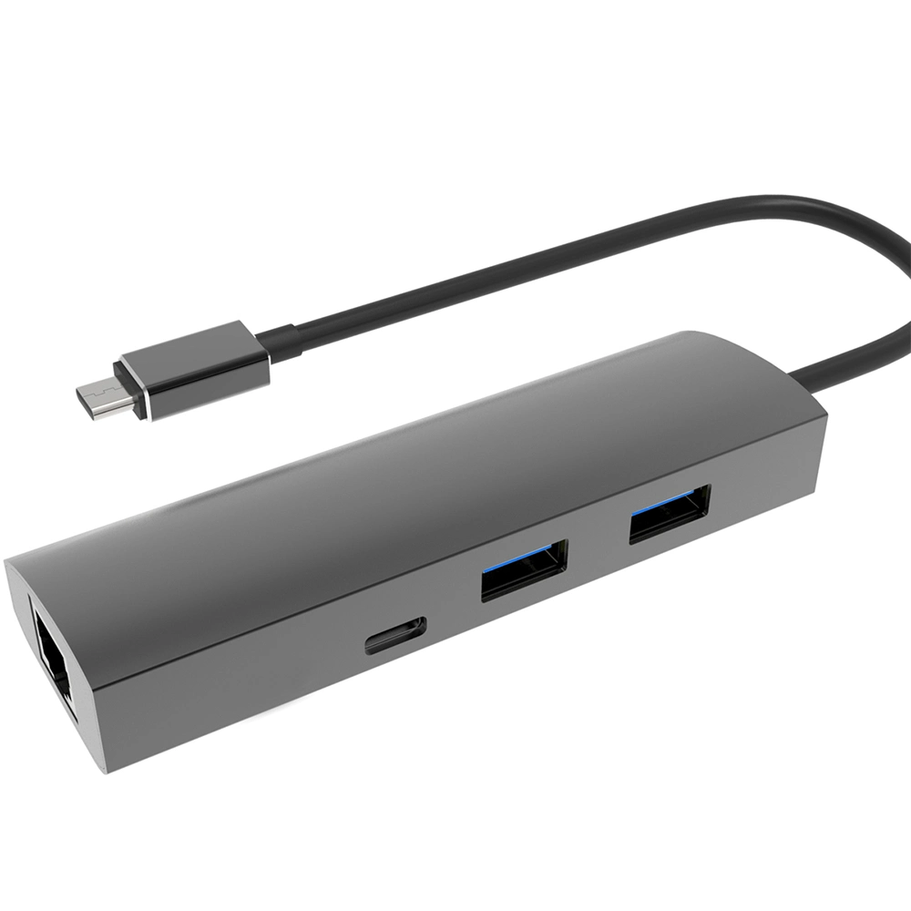 SuperSpeed 5Gbps USB-C Hub mit 4 Ports und Gigabit Ethernet