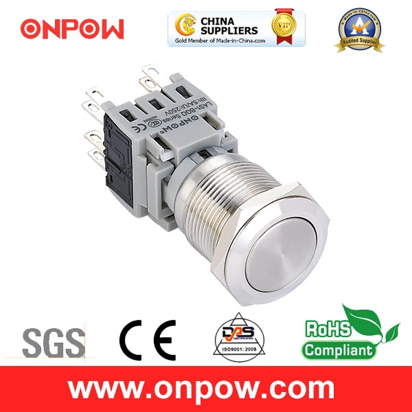 Onpow 19mm Push Button Switch (LAS1-BGQ-11/S, UL, CE, CCC, RoHS)
