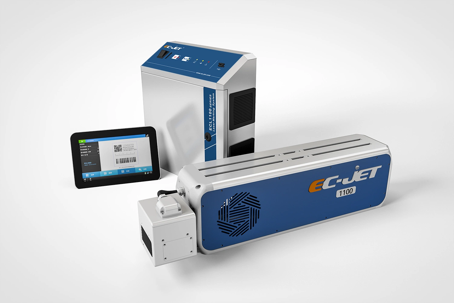 Touch Screen High Speed Printing Date Barcode Fiber Laser Marking Machine (ECL6000)