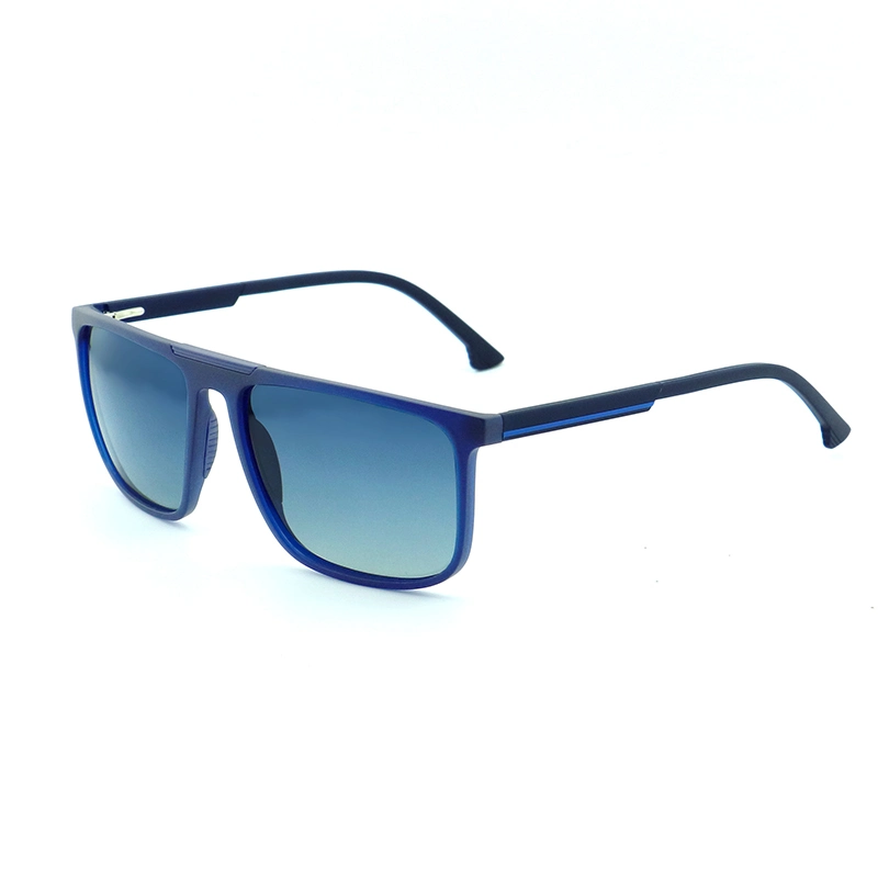 Newest Super Light Gradient Lens Fashionable Tr90 Colorful Square Spring Hinge Shield Sunglasses