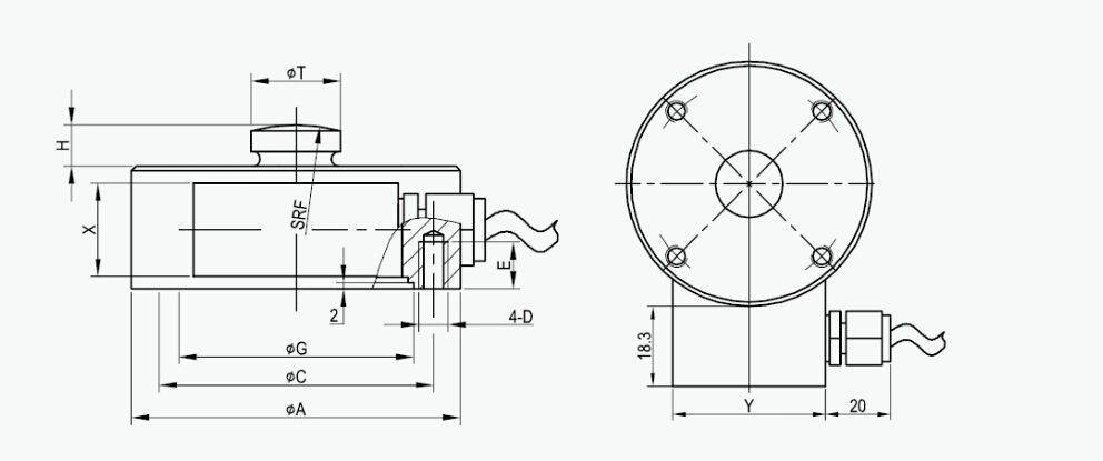 Miniature Button Structure Weighing Transducer Load Cell for Truck Scale