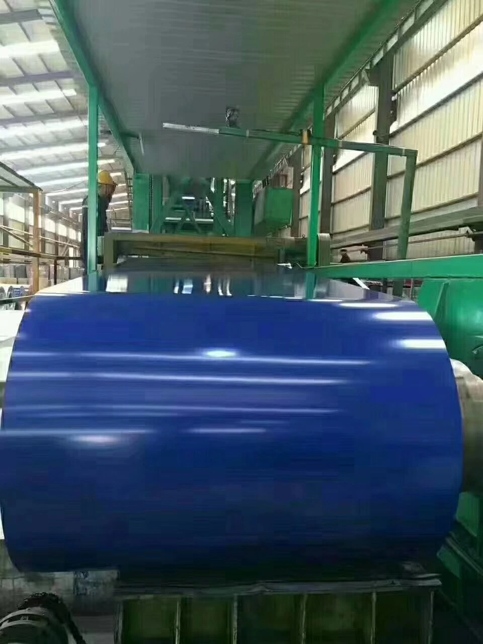 China Herstellung vorlackierte PPGL PPGI beschichtet Stahl Spule Blue Sheet Metall