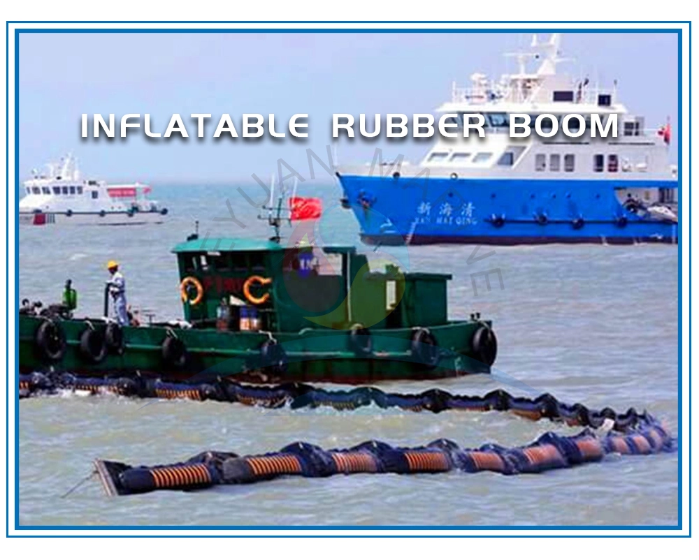 Eco Friendly Rubber Inflatable Oil Spill Containment Boom