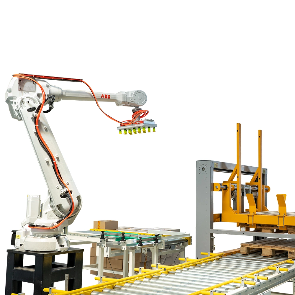 Полностью автоматический робот-паллетный автомат ABB для картонных коробок и коробок/мешков