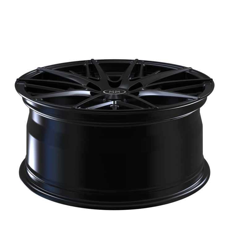 Aluminum Alloy Wheels Multi Spokes Matte Black Custom Concave Forged Rims