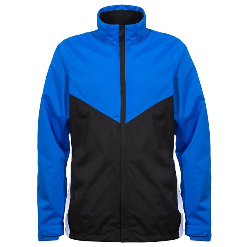 Cheap Man' S veste bleue Personnalisé coupe-vent Outdoor Cyclisme Zip Poids léger Windproof veste à capuche Sport de plein air de l'usure