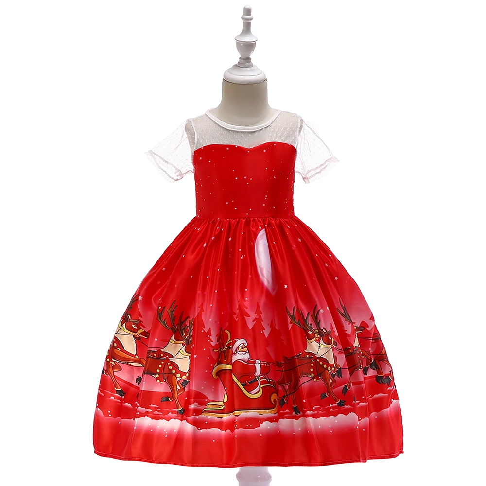 Christmas Dress Baby Wear Puffy Girls Party Garment