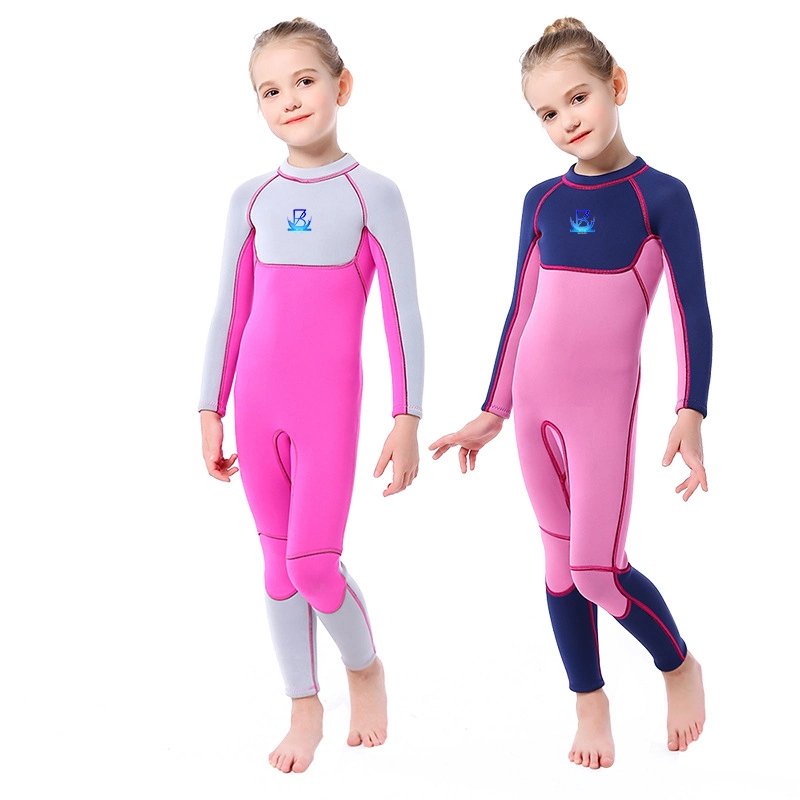 New Style Kids Wetsuit 2.5mm Neoprene Thermal One Piece Girl Swimsuit