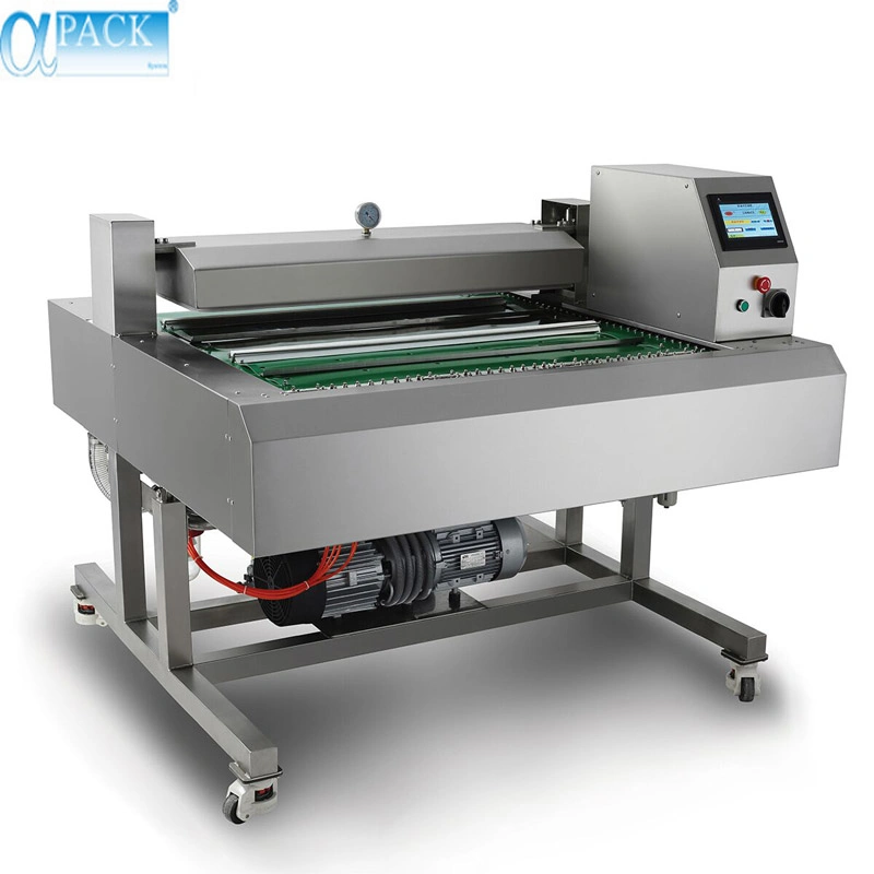 Automatic Continuous Type Meat Beaf Vegetable Vacuum Packing Packaging Machine (AV-1000QF)