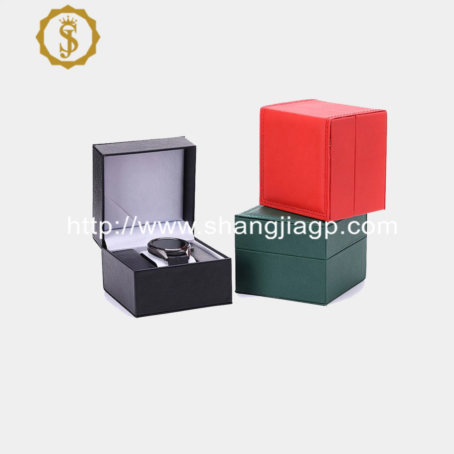 Low MOQ Custom Made Logo Luxury Men Single Watch Black Set Gift Box Watches Case