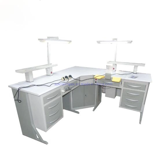 Corner Type Dental Lab Technician Bench /Dental Lab Work Bench/Laboratory Bench Lab Equipment Lab Table