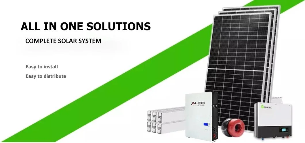 Alicosolar Complete Solar Panel Kit off Grid 10kw Solar Power System 220V Solar Energy Power