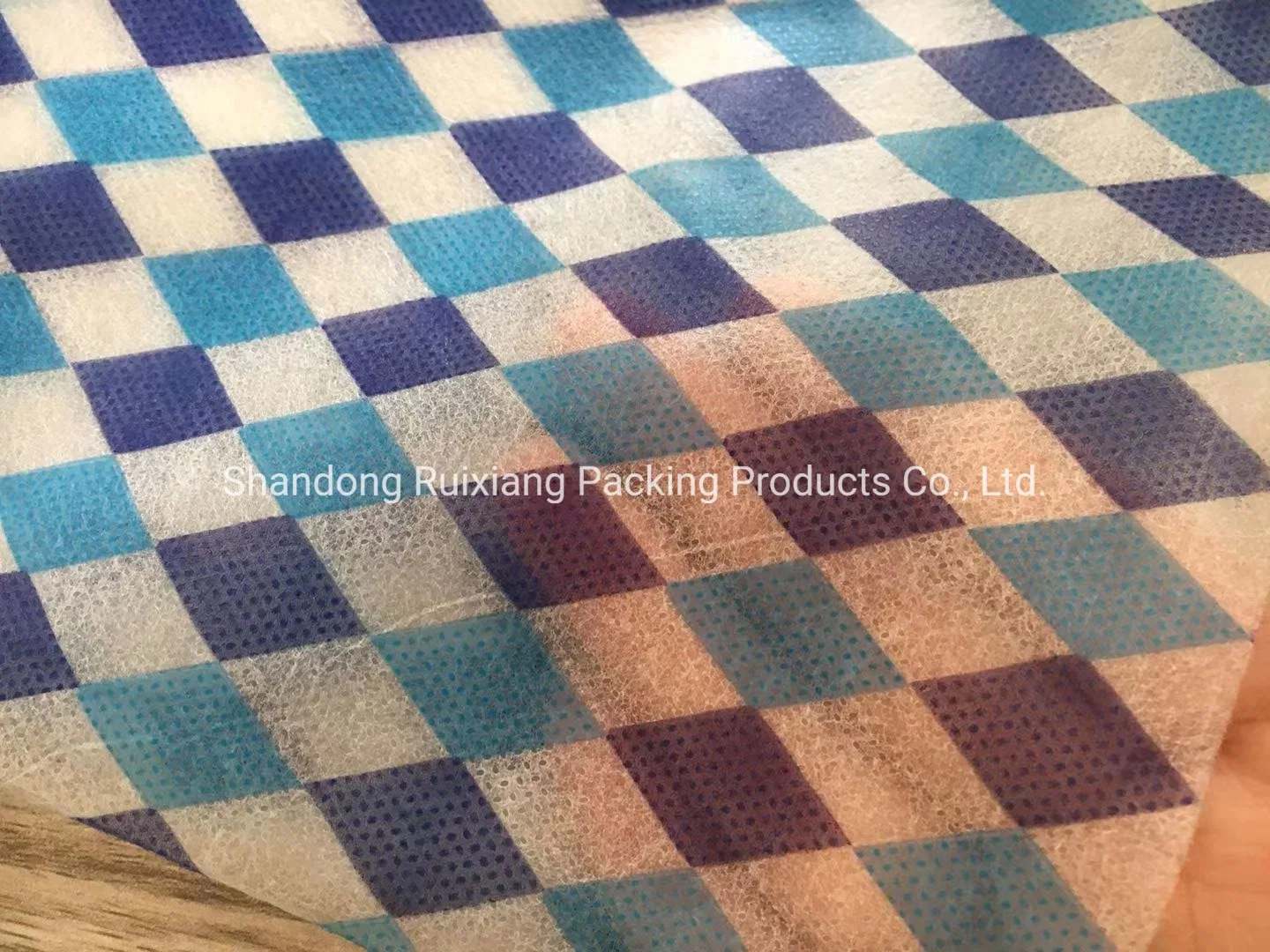 Custom Blue Diamond&#160; Pattern Printed PP Spunbond Non Woven Fabric Face Mask Fabric