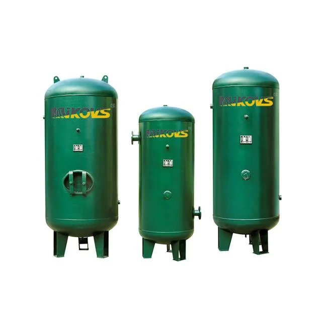 aço carbono de alta qualidade ou aço inoxidável Ar comprimido vertical Reservatório para compressor de ar de parafuso rotativo