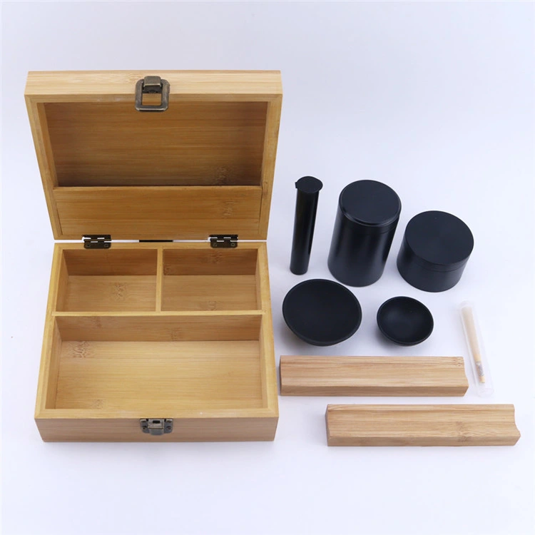 DAB Products Wooden Box Smoke Set Herb Grinder PRO Cone Rolling Paper Smoking Accessories