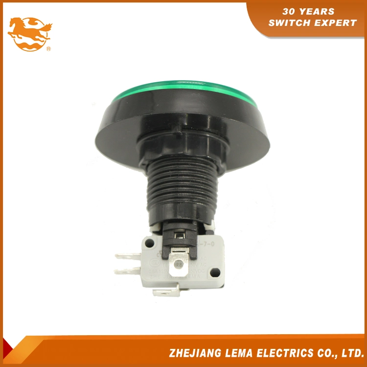 IP40 Protection Degree Green LED Push Button Switch Pbs-005