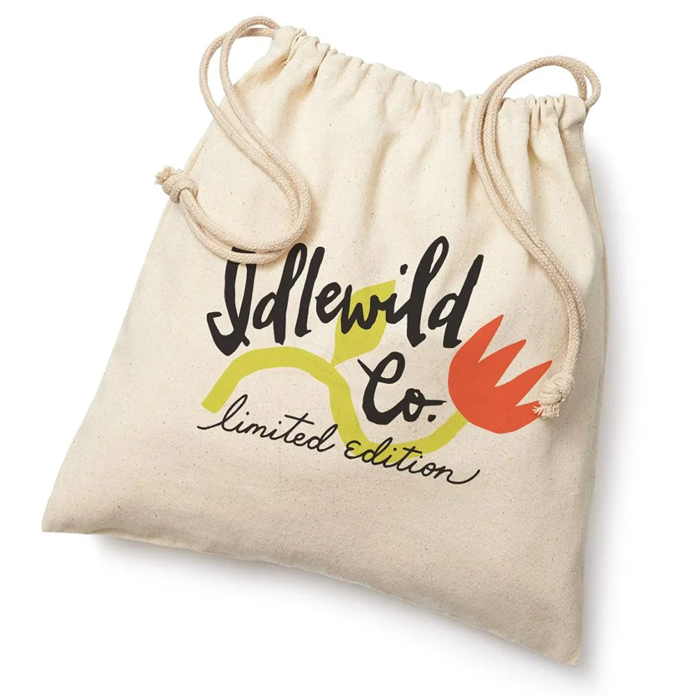 Low MOQ Add Logo Printed Dust Proof Natural Cloth 100% Cotton Custom Drawstring Bag