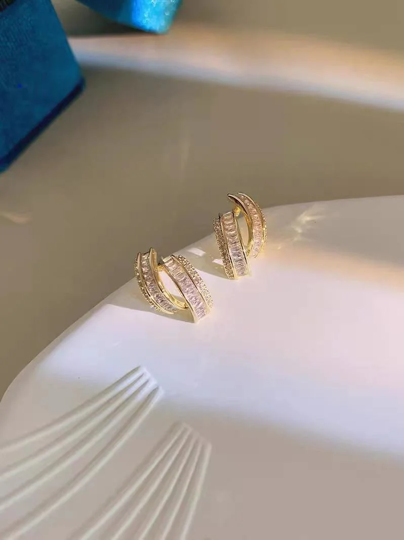 مجوهرات أزياء بالجملة S925 فضة Zircon Stud إريكنجز أزياء إكسسوارات هدايا للنساء