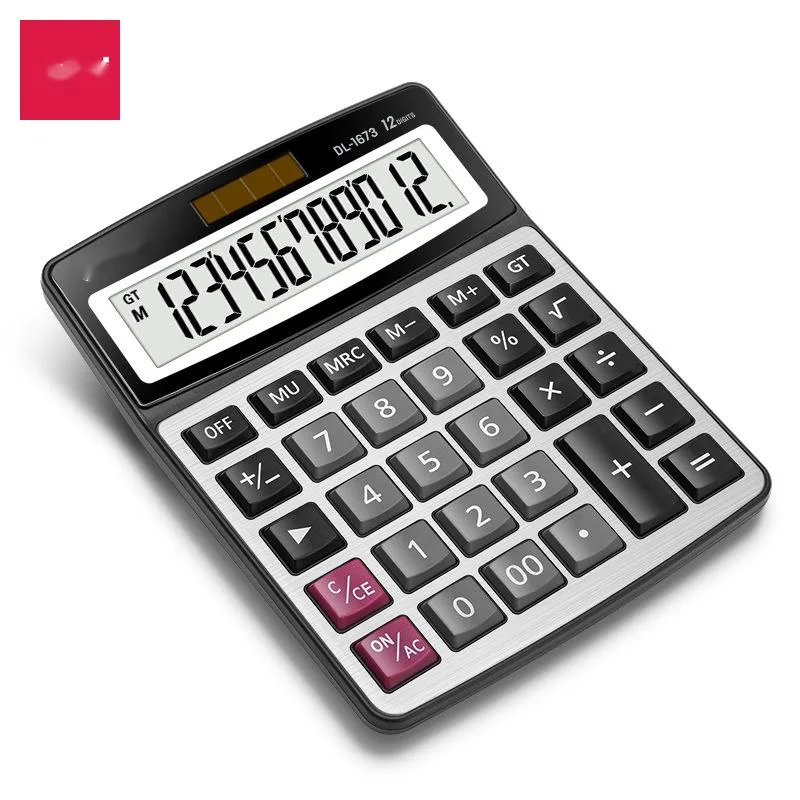 Desktop Calculator Financial Accounting Office Computer 12 Bit Large Screen Calculator