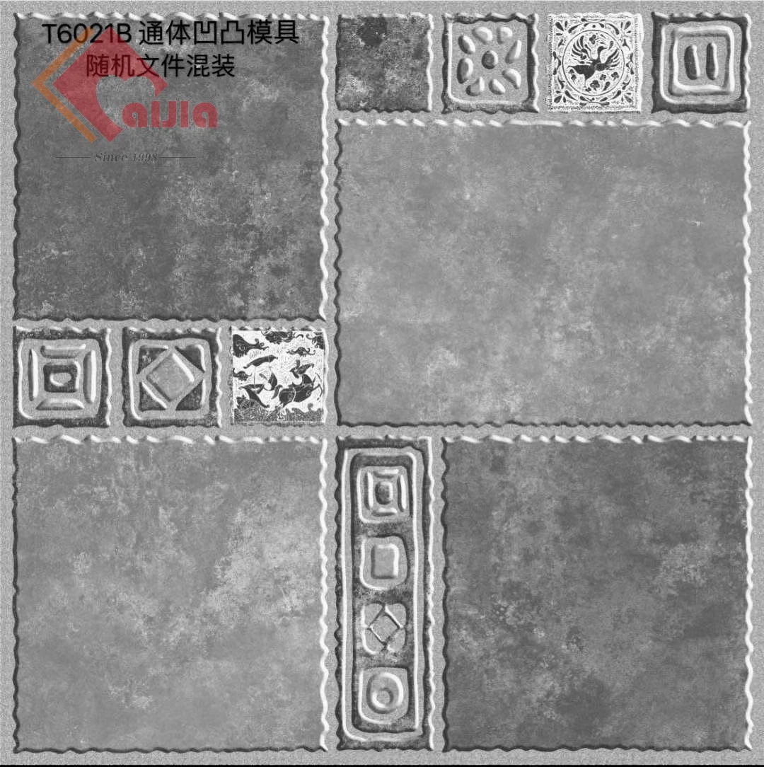 Mould Concave Convex Culture Rustic Floor, Wall Tile, Grey, Cofe Brown 600X600mm