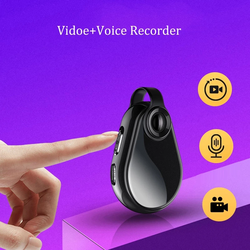 كاميرا صغيرة عالية الوضوح، Espia Voice Recorder Dictaphone 1080p Micro Cam الجسم الرياضة مشبك عقد فيديو مسجل الفيديو الرقمي دعم التسجيل مخفي TF البطاقة