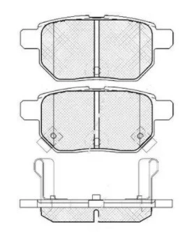 Auto Spare Parts Disc Brake Pad Semi-Metal for JAC Refine D2254 Non-Asbestos