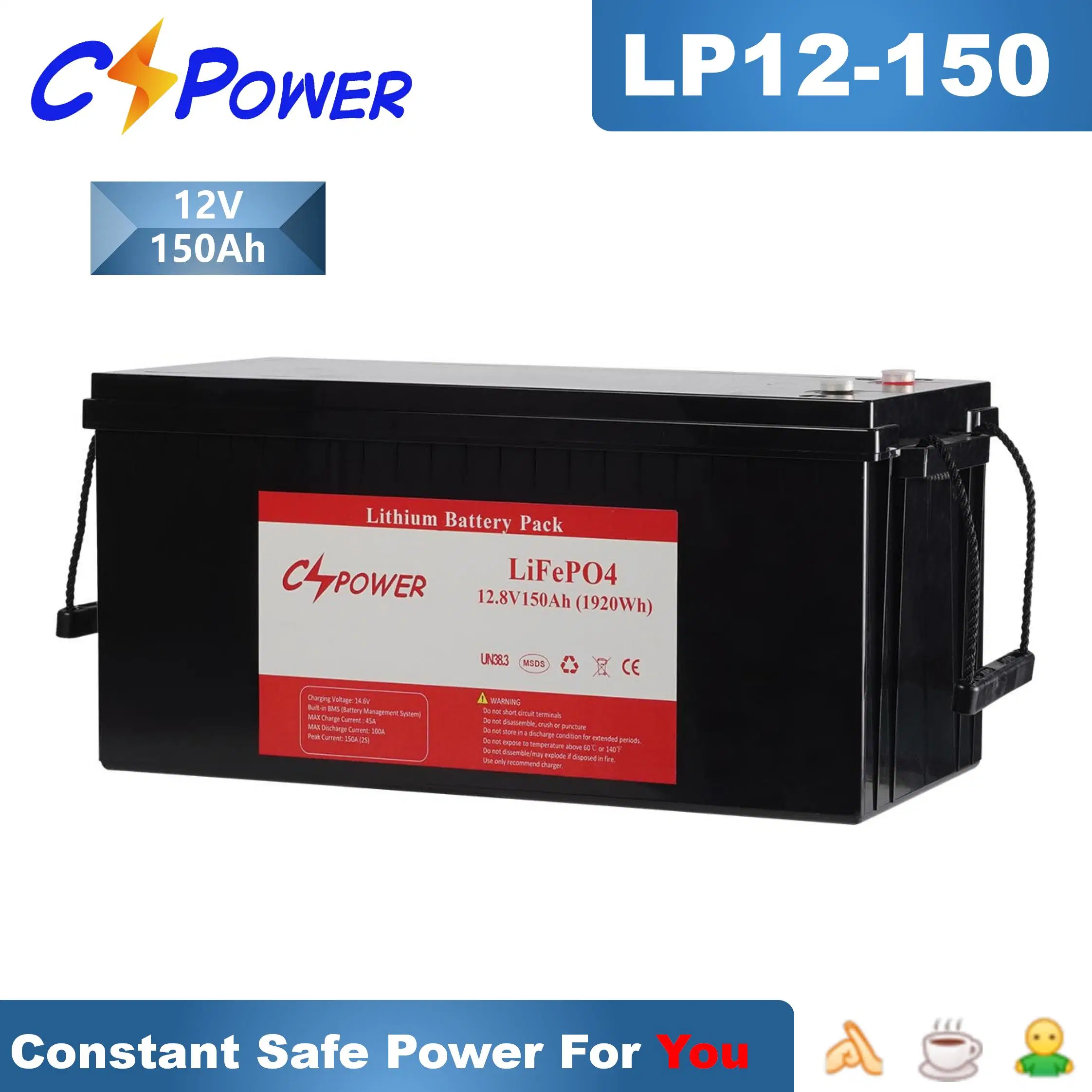 На заводе Cspower глубокую и включите питание LiFePO4 24V 20AH/50AH/100Ah литий-ионных аккумуляторов