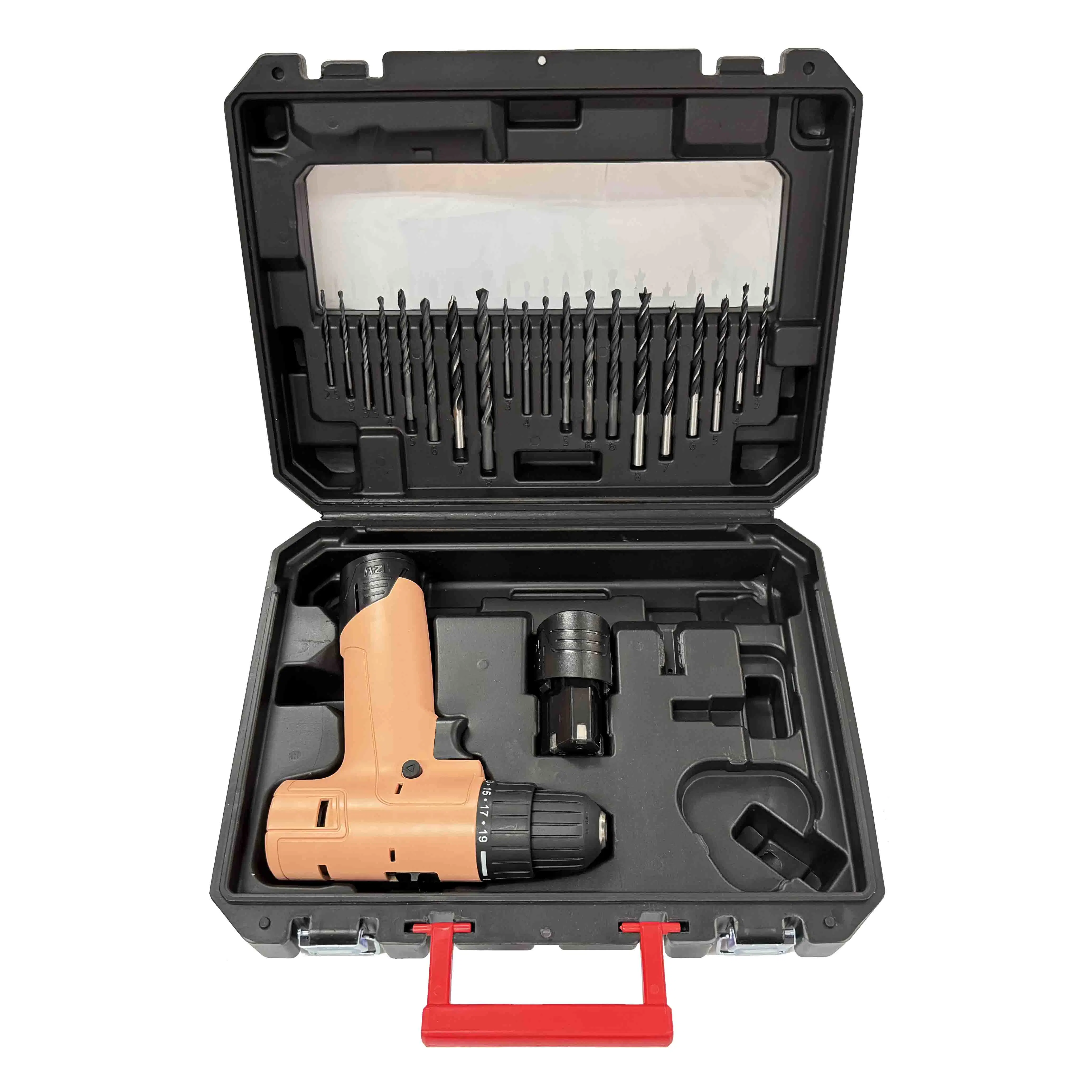 Conjunto de chaves de fendas sem fios Power Tool Box Set manual Máquina de perfuração Krain Lithium Drill Set Box Tool