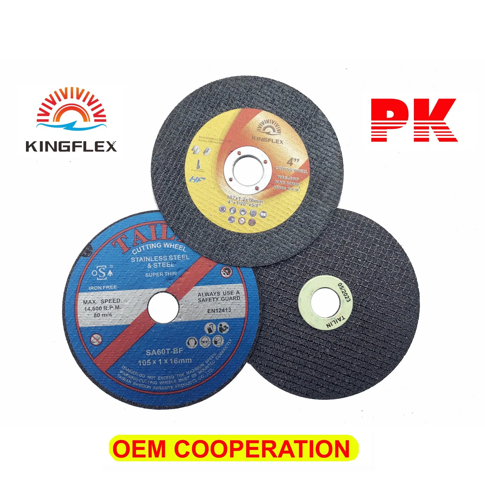 Abrasive Disc, 107X1X16mm, 2nets, Yellow, Special for Asia Market