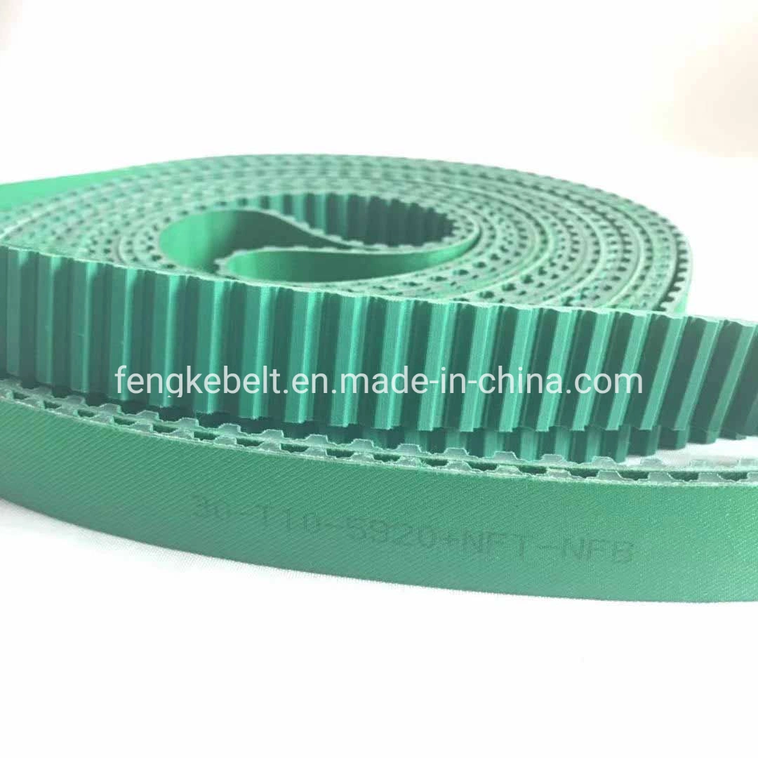 Green Fabric Coating Aramid Fiber Cord PU Timing Belt