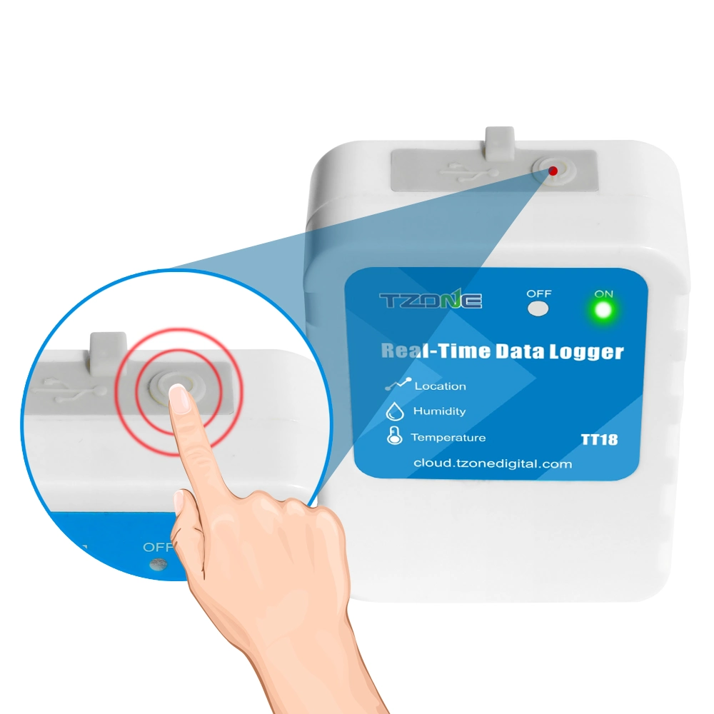 Une Utilisation De Temps Temps Enregistreur de données de température de l'indicateur GSM Enregistreur de température étanche