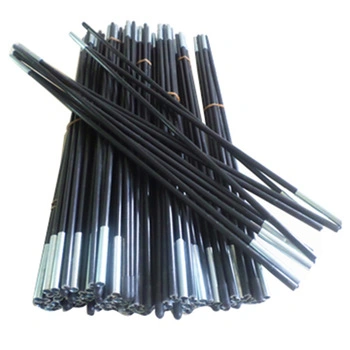 High Demand Tent Fiberglass Poles Black and White