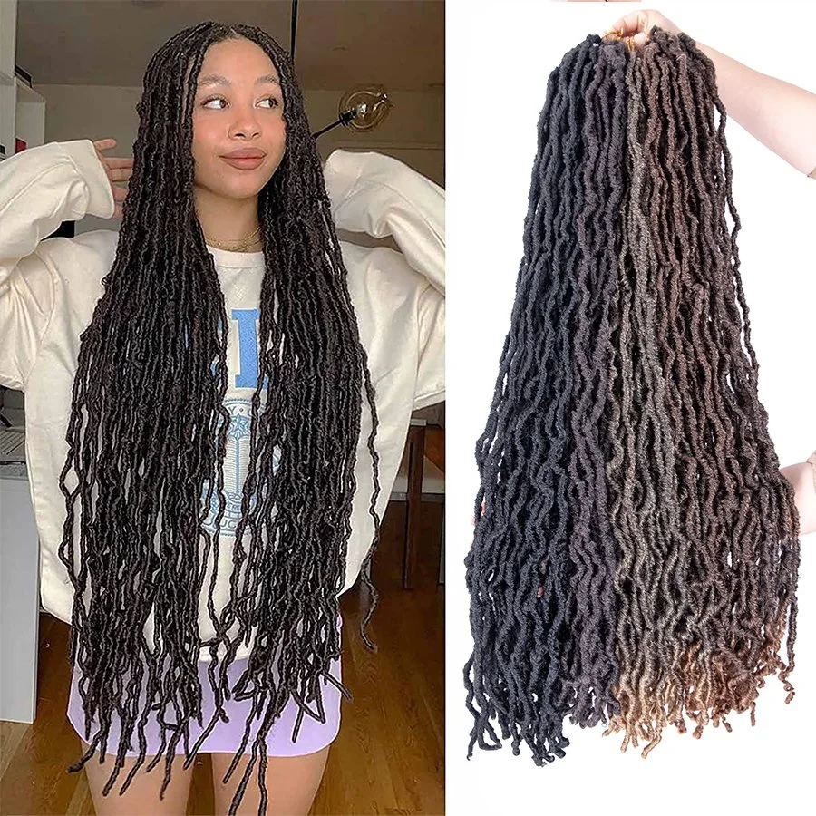 ارتفاع درجة حرارة الألياف التماسيح الشعر Braid Nu Locs تمديد الشعر