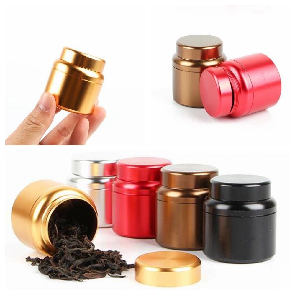 Mini latas de estaño de metal té Café azúcar tarro polvo contenedor Caja de almacenamiento de regalo