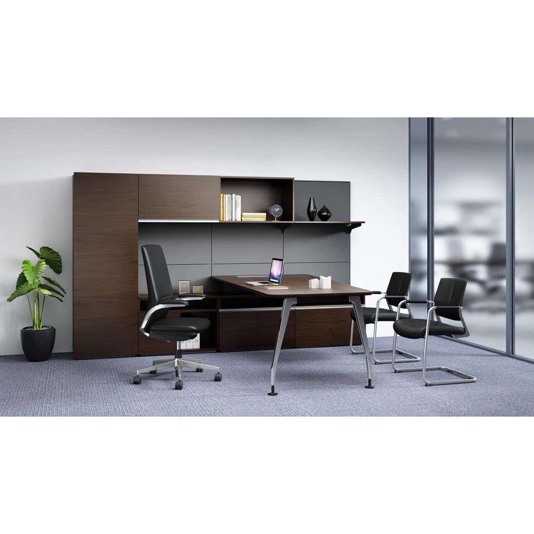 Office Furniture Nordic Executive CEO President Office Table Design Wooden Luxury Office Desk Set