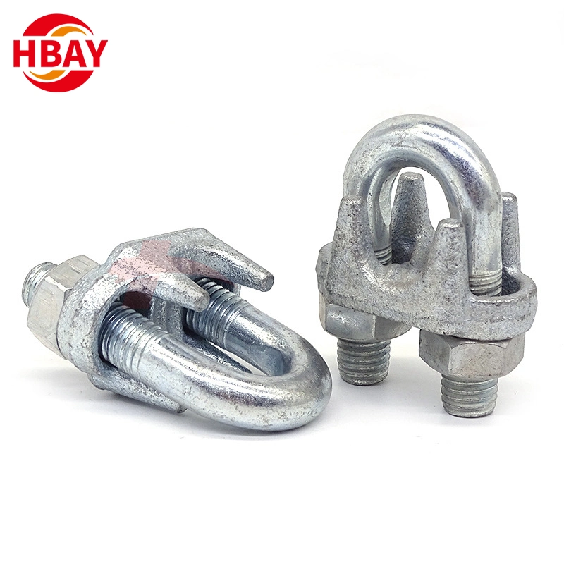 U. S. Tipo Galv cable maleable pinzas de cuerda chapado en zinc