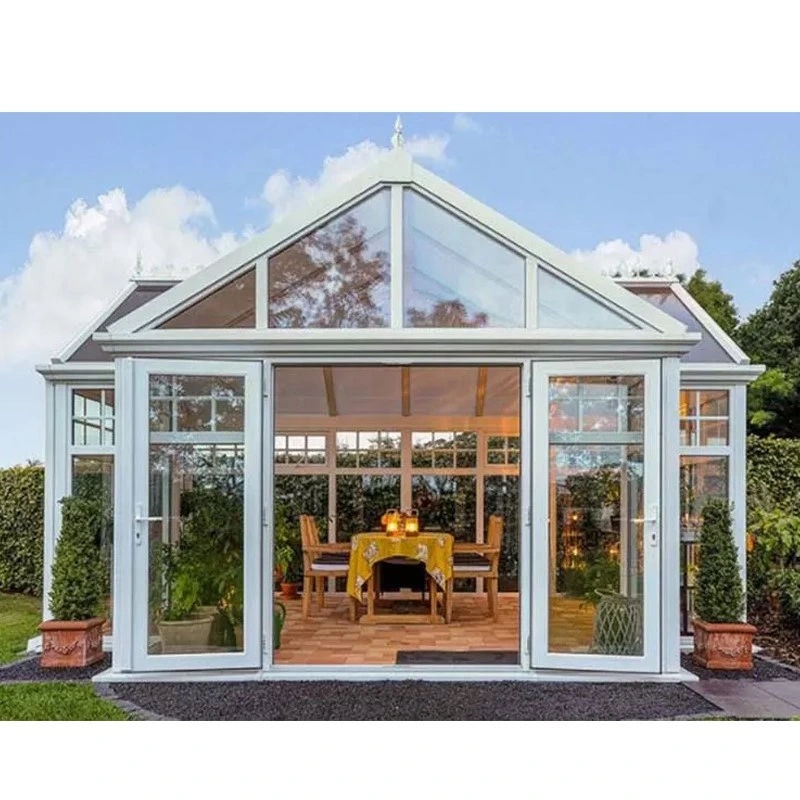 Rain/Sun Proof Aluminum Sun Room Glass House for Exterior Garden Winter Garden with Tinted/Clear Double Glazing