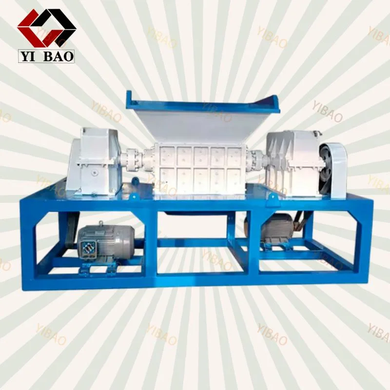 Trituradora de chatarra de eje doble cuchilla de la máquina destructora de las hojas para la venta de neumáticos