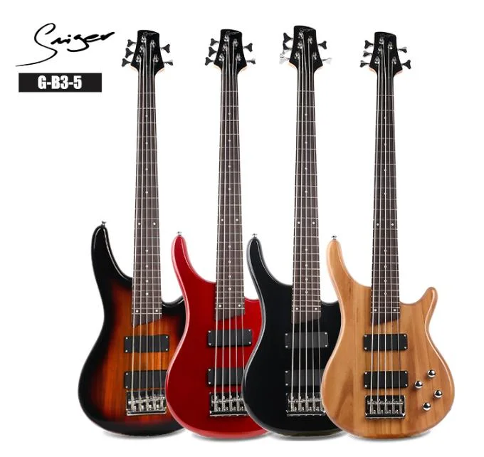 China fabricante de instrumentos musicais 5 cordas Electric Bass Guitar