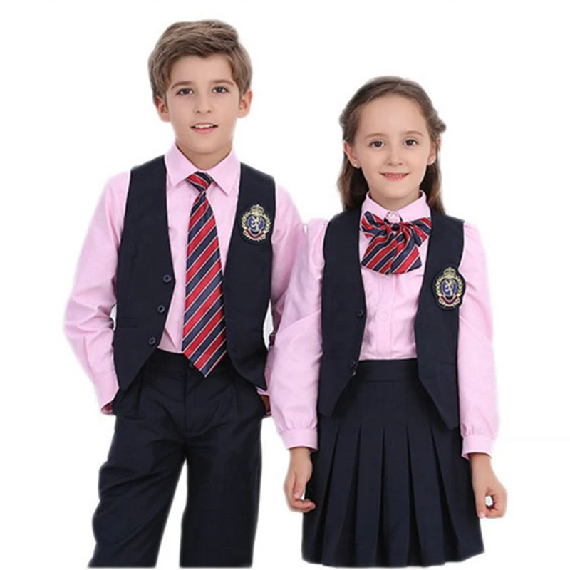 Factory Hot Selling School Students Knitting British Style School Uniform
